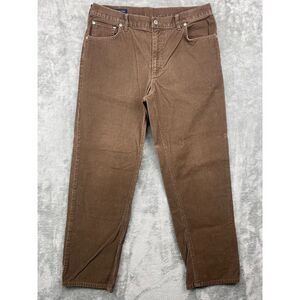 Lands' End Men's Corduroy Jeans Waist 34 Inseam 29 Pants Brown‎ Cotton